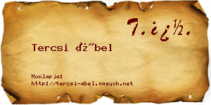 Tercsi Ábel névjegykártya